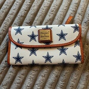Dooney & Bourke Dallas Cowboys Navy Star Print Wallet